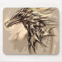 Croquis Mousepad de dragon Tapis De Souris