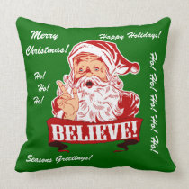Croyez au coussin du père noël oreillers american