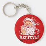 Croyez en père noël porte-clefs