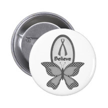 Croyez la conscience grise ou argentée badge avec épingle