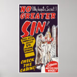 Cru affiche de film de "aucun plus grand péché"