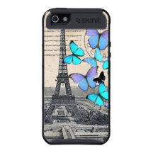 cru chic de papillon de Paris EffielTower de nosta Coques iPhone 5