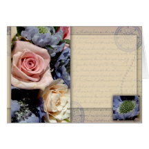 Cru, conception romantique de fleur carte