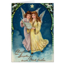 Cru de carte de Noël d'ange