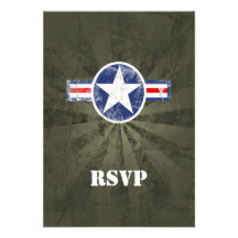 Cru de corps d'air d'armée invitation personnalisée