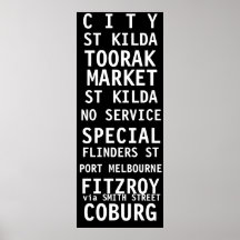 CRU DE MELBOURNE DE ROULEAU DE TRAM POSTER