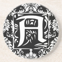 Cru de monogramme caboteurs d'un anniversaire de m dessous de verre