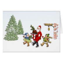 Cru de Père Noël Cartes De Vœux