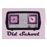 Cru de radio de vieille école rétro cartes