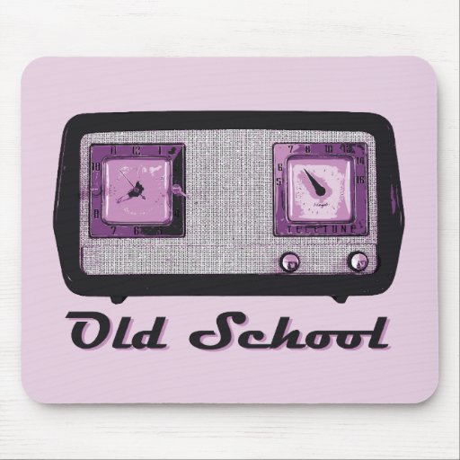 Cru de radio de vieille école rétro tapis de souris