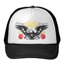 Cru Desi de diamants et de roses de tatouage d'Eag Casquette