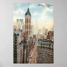 Cru du centre 1913 de Broadway NYC Affiches