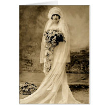 Cru épousant une jeune mariée cartes