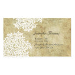 Cru floral blanc cartes de visite professionnelles