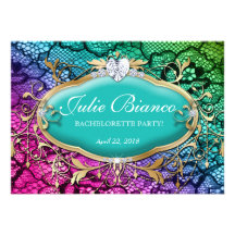Cru floral de dentelle d'invitation de partie de B