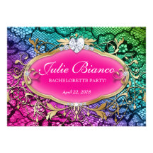 Cru floral de dentelle d'invitation de partie de B