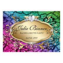 Cru floral de dentelle d'invitation de partie de B