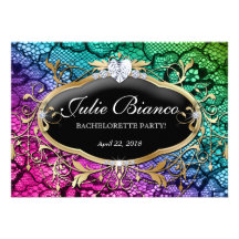 Cru floral de dentelle d'invitation de partie de B