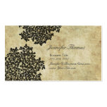 Cru floral noir cartes de visite professionnelles