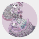 Cru gothique de Lolita de fille victorienne rose d Adhésif
