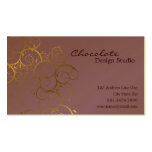 Cru ornemental de Deco de feuille d'or de spirales Cartes De Visite Personnelles
