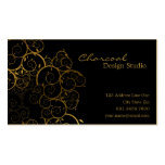 Cru ornemental de Deco de feuille d'or de spirales Cartes De Visite Professionnelles