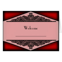 Cru sombre, carte de note d'arrangement de table