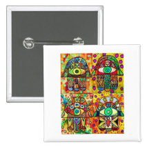 Cru Tapastry de Hamsa d'étoile de David Badges