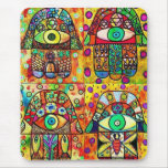 Cru Tapastry de Hamsa d'étoile de David Tapis De Souris