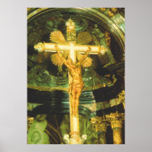 Crucifix rococo de style poster