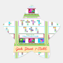 CUBE en rue 7 de GEEK : Leçons de métier de papier Autocollants
