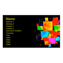 Cubes abstraits - numérique coloré aléatoire chang modèle de carte de visite