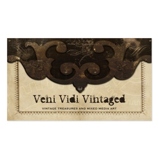 Cuir victorien de Steampunk et cartes de visite de Cartes De Visite Personnelles