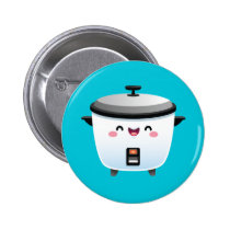 Cuiseur de riz de Kawaii badges publicitaires