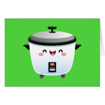 Cuiseur de riz de Kawaii cartes