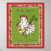 Cuisine de Cajun de la gueule de gueule Affiches