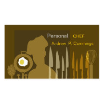 Cuisine de chef de nourriture cartes de visite professionnelles