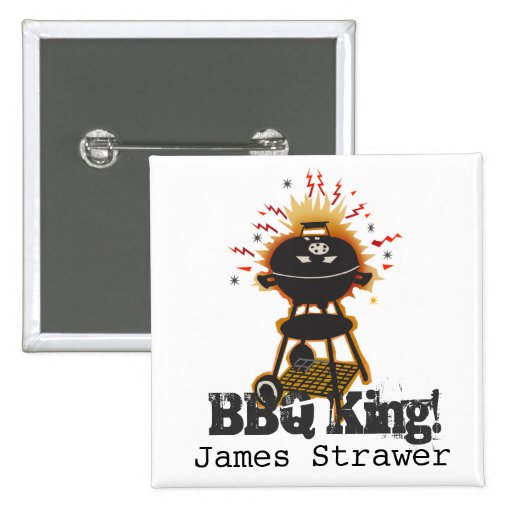 Cuisine de gril grillant le roi de BBQ de nom Badges