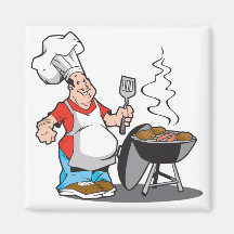 cuisine de papa sur le gril magnets