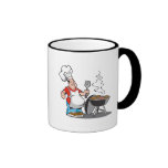 cuisine de papa sur le gril mugs à café