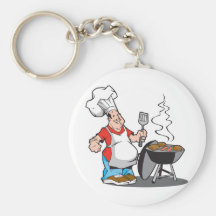 cuisine de papa sur le gril porte-clé