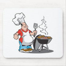 cuisine de papa sur le gril tapis de souris