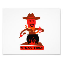 Cuisine d'homme de bande dessinée de piment du Tex Photographe