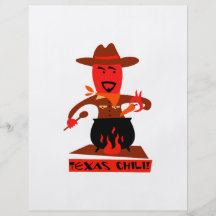 Cuisine d'homme de bande dessinée de piment du Tex Prospectus