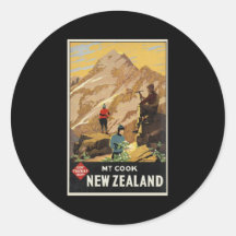 Cuisinier de bâti de la Nouvelle Zélande Autocollant Rond