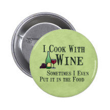 Cuisson avec du vin badges avec agrafe