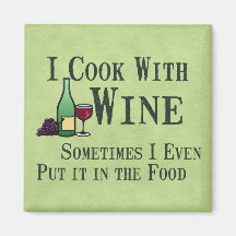 Cuisson avec du vin magnets pour réfrigérateur