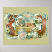 Cuisson vintage avec la publicité de chocolat poster