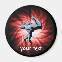 Culturiste ; rouge magnets
