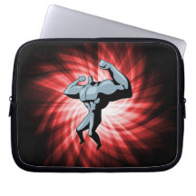 Culturiste ; rouge trousses pour ordinateur portable